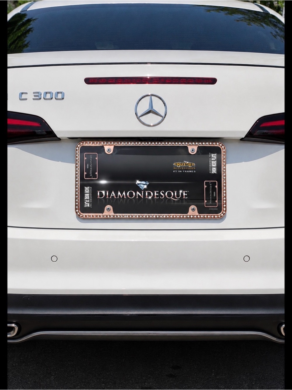 🚗✨ Cruiser Accessories Diamondesque Rose Gold License Plate Frame ✨🚗